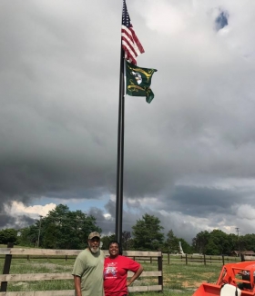 25' ESR Bronzed Black Flagpole, Roanoke VA.